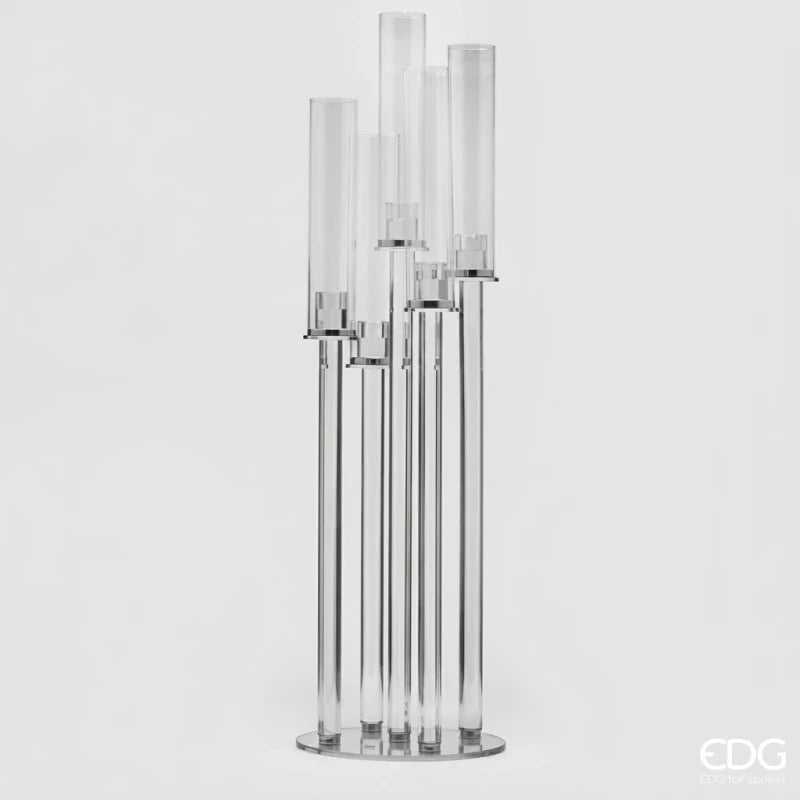 Portacandela Crystal Trasparente H100 D25 EDG