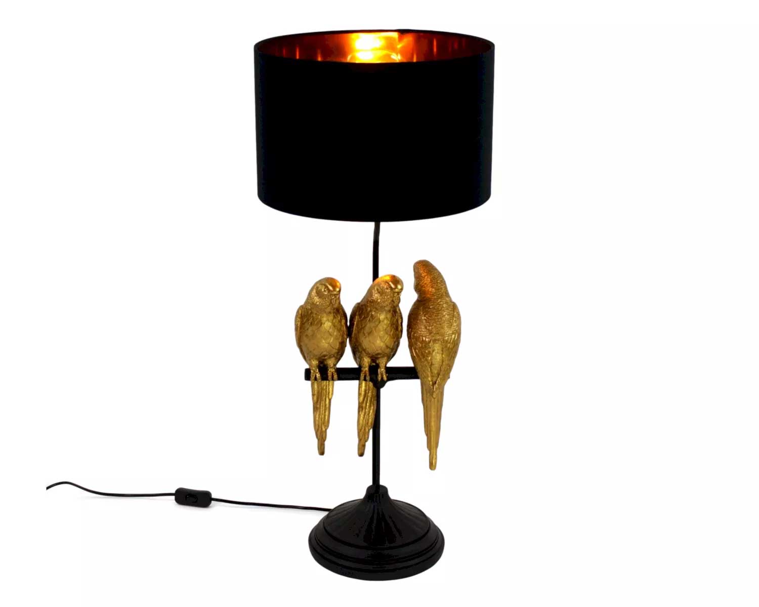 LAMPADA DA TAVOLO ORO/NERO TIMMY/TOMMY/TAMMY 33X33X79CM