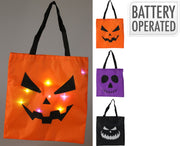 Borsa a forma di zucca per Halloween, 32x34x1 cm, modello assortito (arancione, nero, viola)