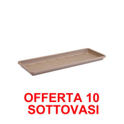 OFFERTA 10 SOTTOVASO PER FIORIERA BARCELONA TROUGH SAUCER 40CM TAUPE