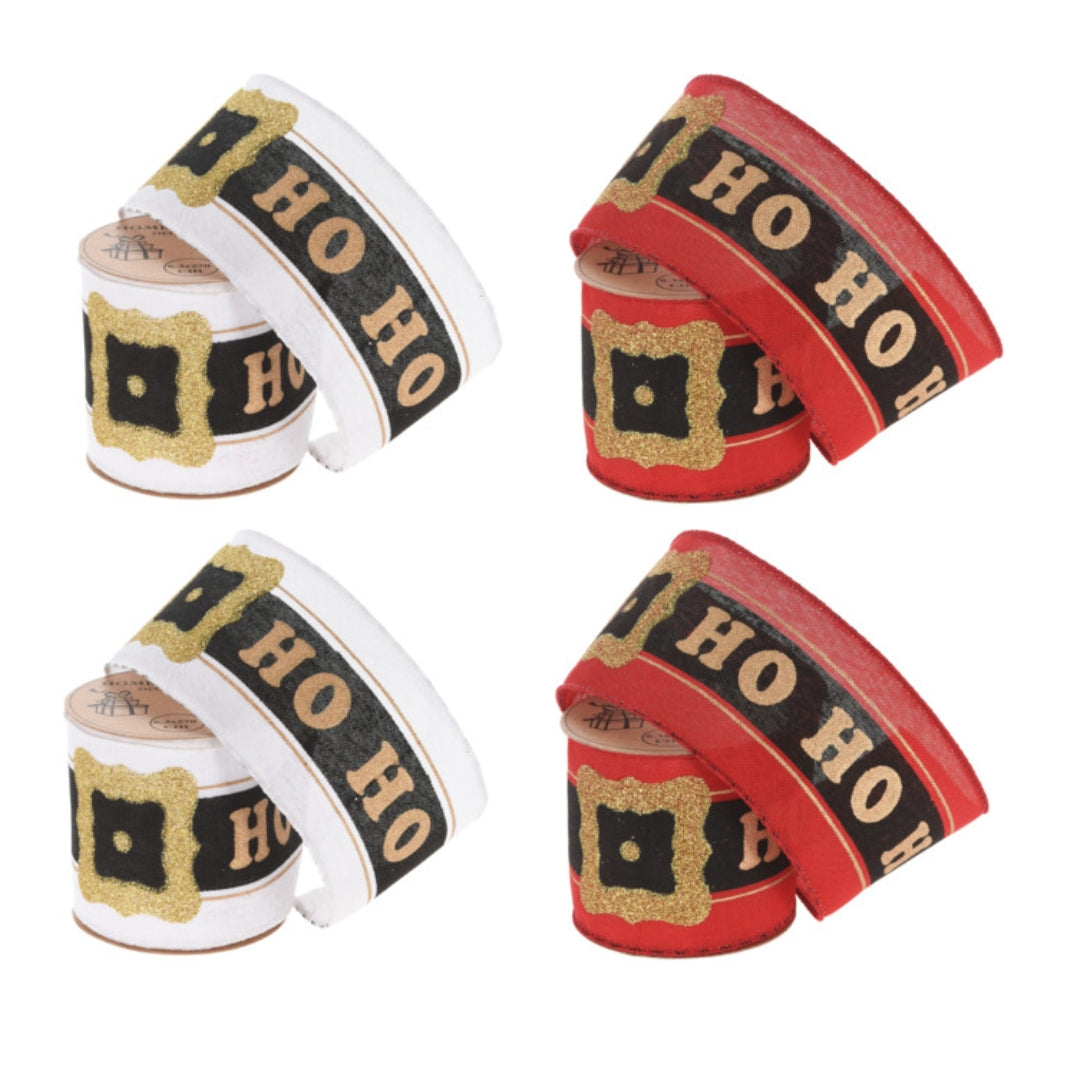 OFFERTA 4 NASTRI NATALIZI 63MM HOHO COLORE ASSORTITO
