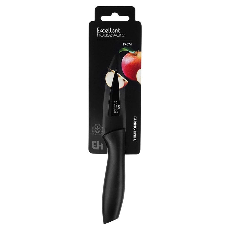 Coltello da cucina in Acciaio Inox 19 cm Nero