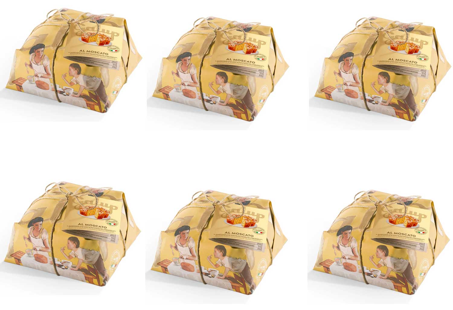OFFERTA 6 PANETTONI AL MOSCATO CLASSICO INCARTO COLOR EDITION 1KG