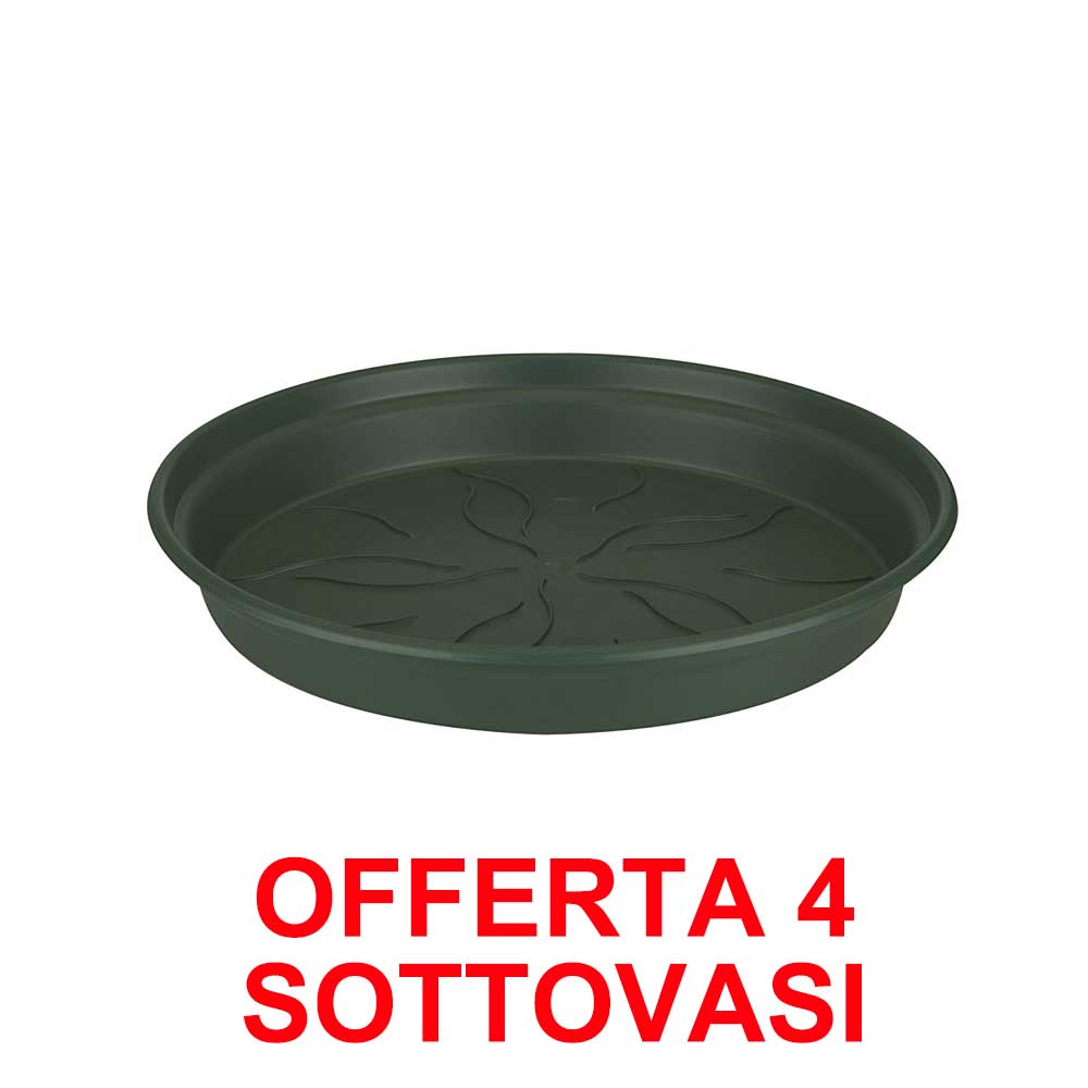 OFFERTA 4 SOTTOVASO GREEN BASICS SAUCER 25CM VERDE