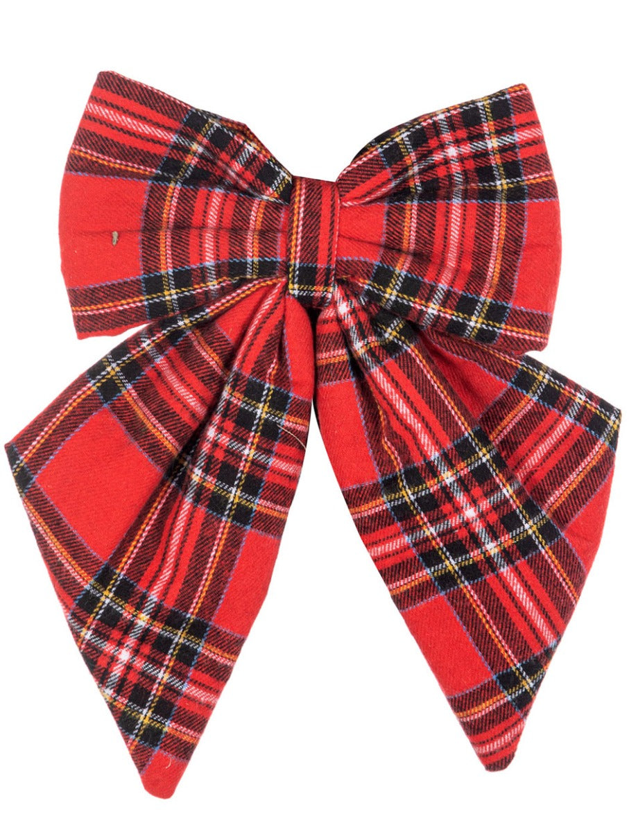 FIOCCO VELLUTO APPENDIBILE 24X16CM  ROSSO TARTAN