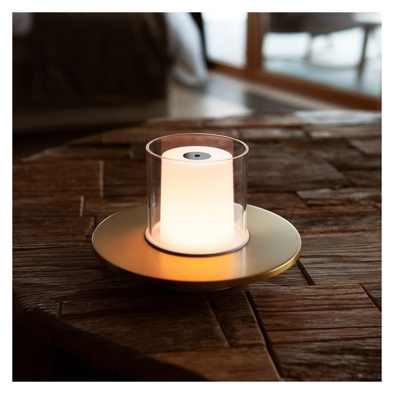 LAMPADA DA TAVOLO PORTATILE RICARICABILE CON LUCE LED E SENSORE GOLD