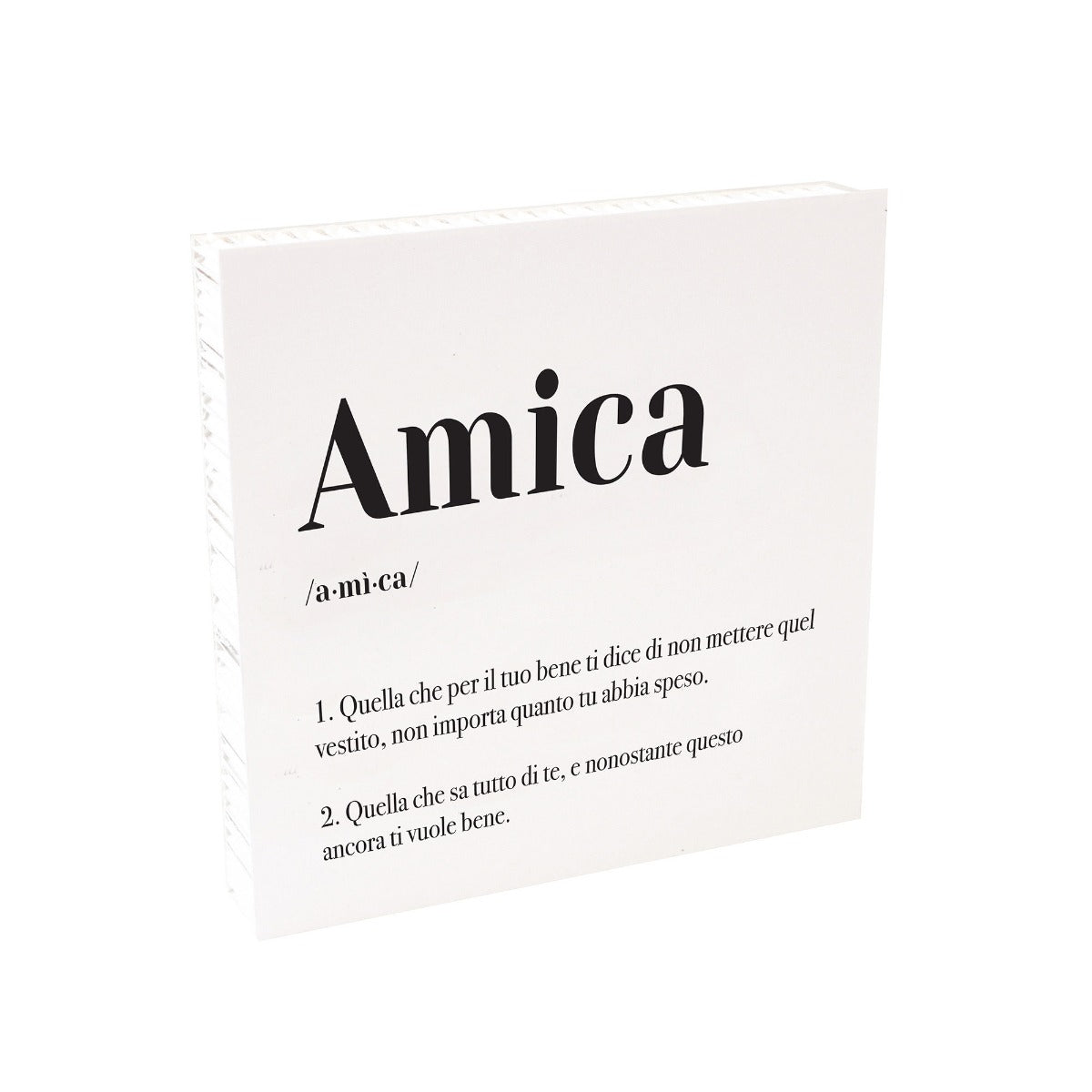 QUADRETTO DIZIONARIO AMICA 20X20XCM BIANCO