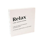 QUADRETTO CON SCRITTA RELAX 20X20CM BIANCO