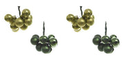 OFFERTA 4 GHIRLANDINE ASSORTITE CON PALLINE ATTACCATE VERDI PINO / OLIVA DIAM.2CM