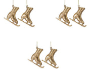 OFFERTA 3 PATTINI DA GHIACCIO APPENDIBILI 4X8X8CM ORO