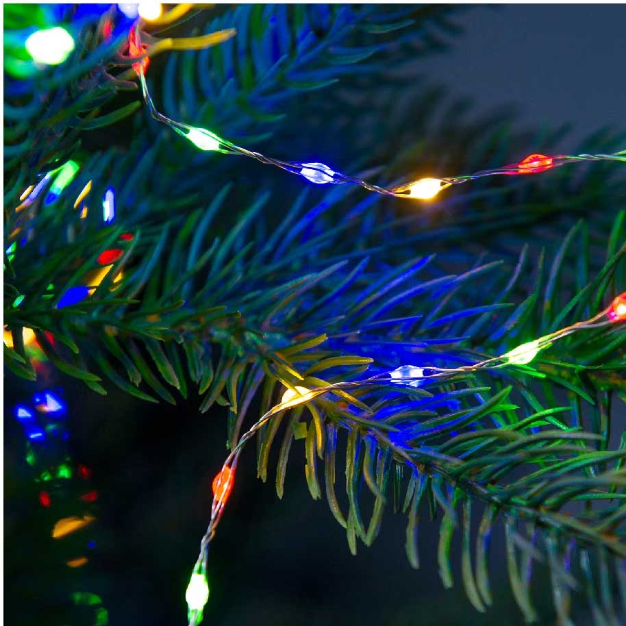408 MICROLED MULTICOLOR FLASH 180CM PER ALBERO DI NATALE