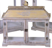 LANTERNA IN LEGNO NATURALE 44X13X41CM