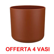 OFFERTA 4 VASO B.FOR SOFT ROUND 14CM BRIQUE