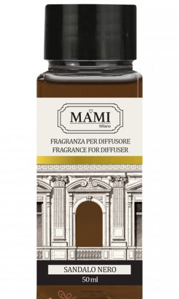 SANDALO NERO RICARICA 50ML LIQUIDO PER DIFFUSORE CON BASTONCINI