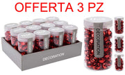 OFFERTA 3 CONFEZIONI CON CAMPANELLE ROSSE DIMENSIONI ASSORTITE