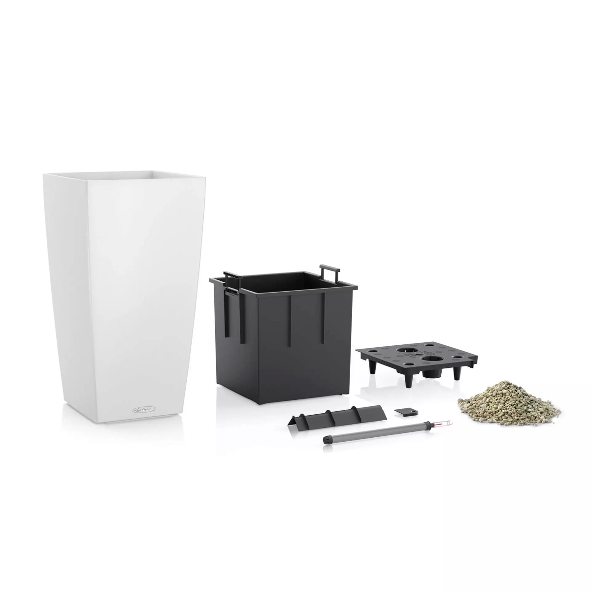 VASO CUBICO COLOR 22 CM BIANCO