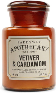 PADDYWAX Candela in Vetro Apothecary Fragranza Vetiver e Cardamomo 226gr
