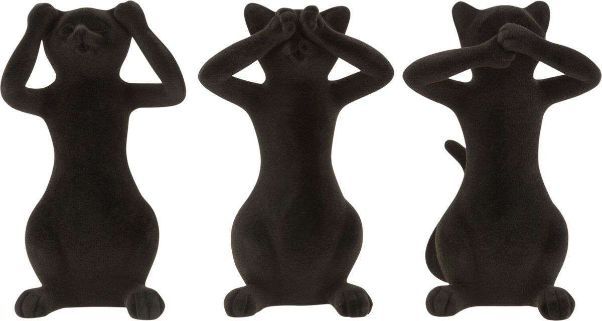 Gatto L 15.5x10.5x24 cm Nero Modello Assortito