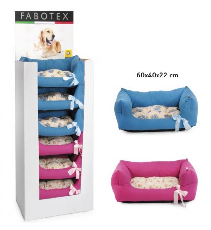 CUCCIA PETIT SOFA 60X40X22 FABOTEX ROSA/AZZURRA A SCELTA