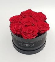 ROSE CHERIE STABILIZZATE PROFUMATE 7PZ 16 CM ROSSO