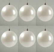OFFERTA 6 PALLINE DI NATALE 15CM BIANCO INVERNO