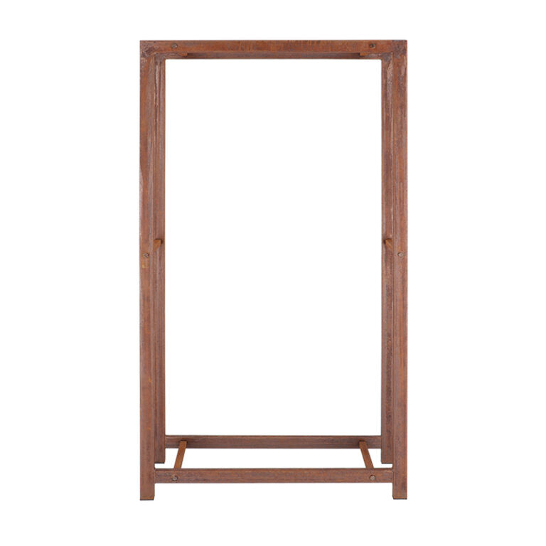 PORTALEGNA IN METALLO L COLOR LEGNO