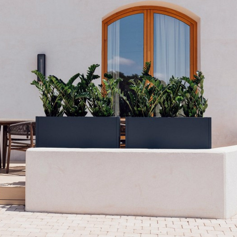 FIORIERA ALTA "PLANTER DIVIDER 40" IN METALLO 100X40X80CM ANTRACITE