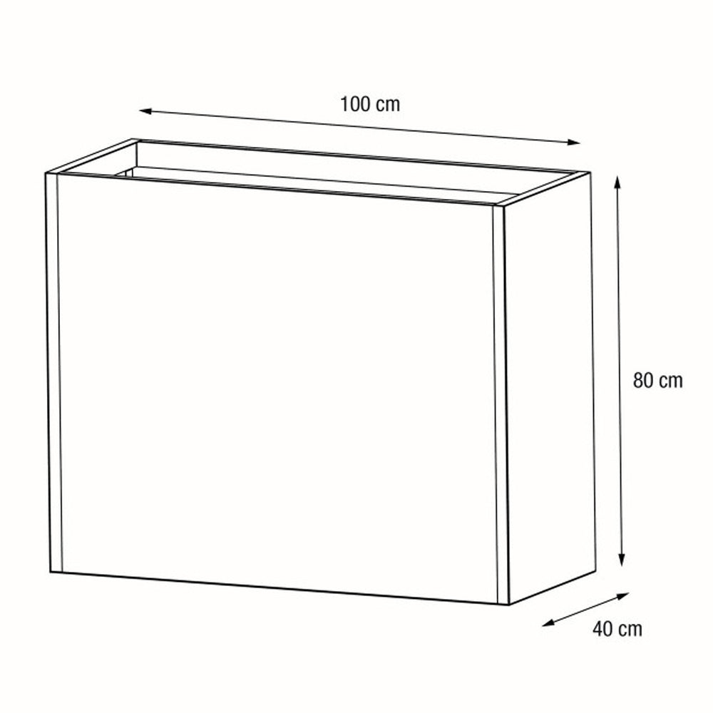 FIORIERA ALTA "PLANTER DIVIDER 40" IN METALLO 100X40X80CM ANTRACITE