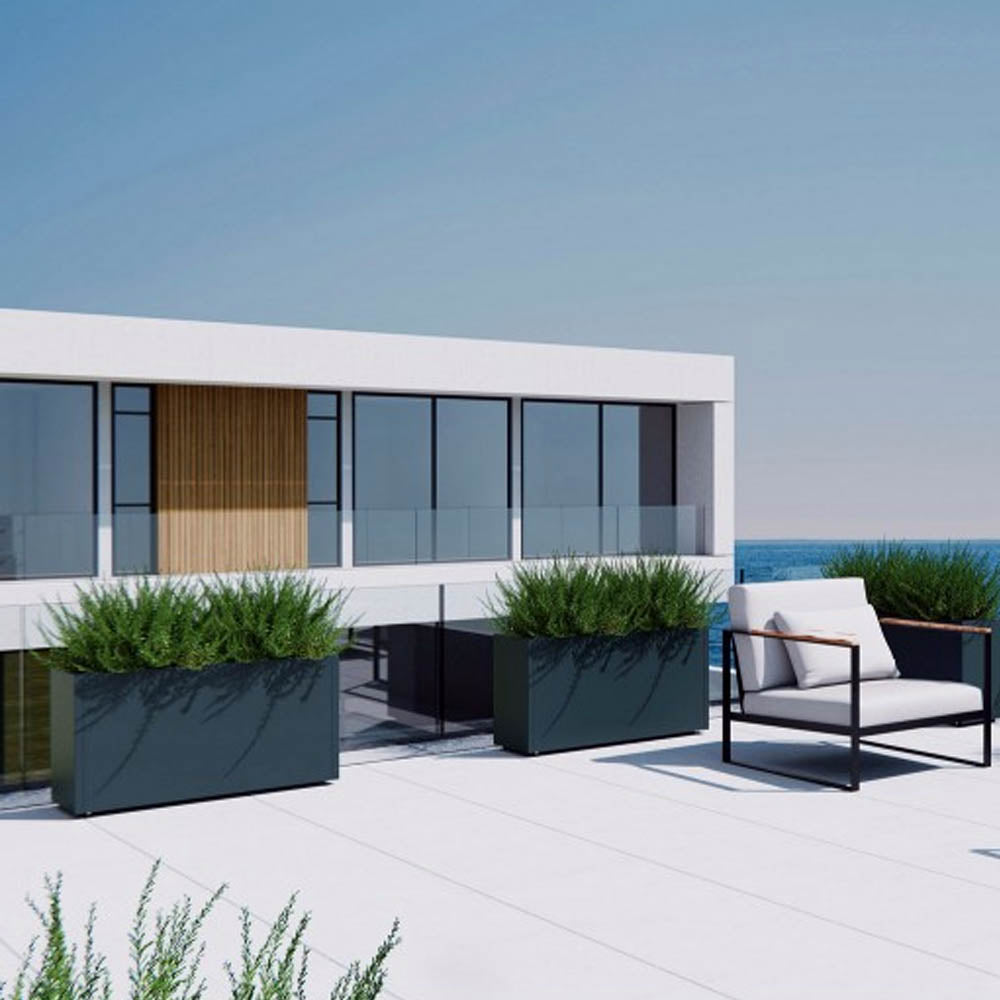 FIORIERA "PLANTER 30" IN METALLO 100X30X50CM ANTRACITE