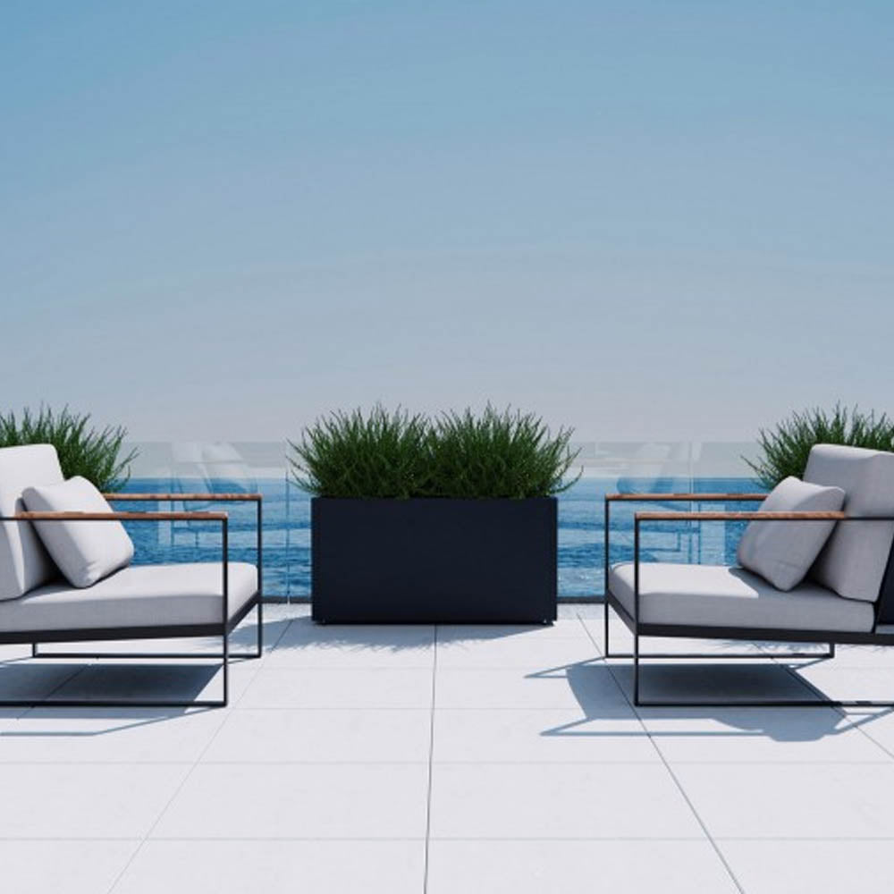 FIORIERA "PLANTER 30" IN METALLO 150X30X50CM ANTRACITE