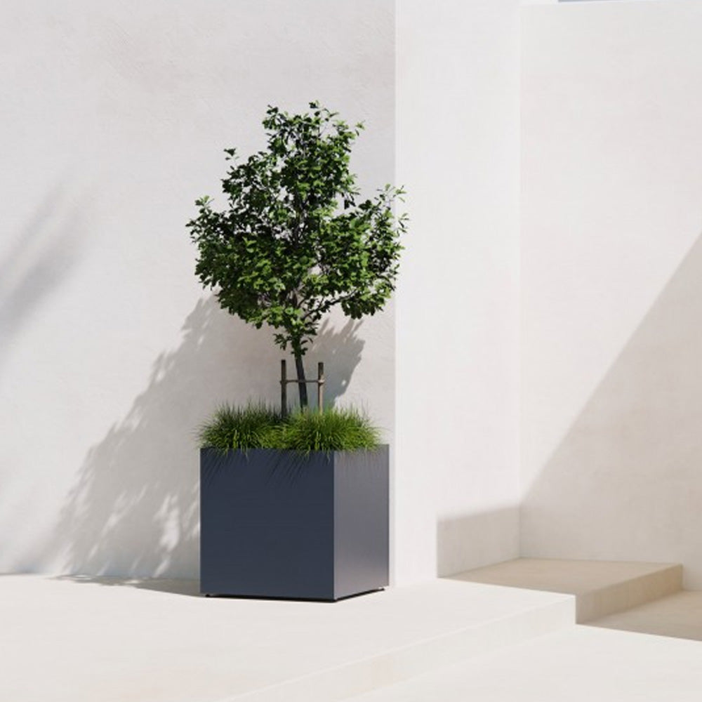 FIORIERA CUBO "PLANTER CUBE 60" IN METALLO 60X60X60CM ANTRACITE