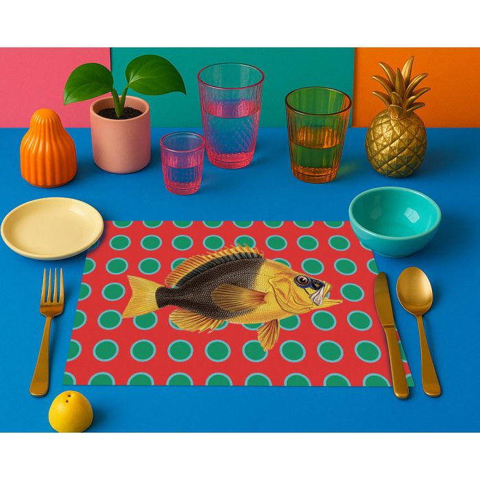 Tovaglietta Americana in Plastica Pesce Giallo 44x30 cm - immagine 2
