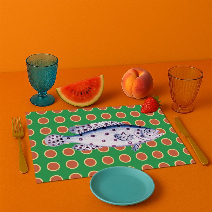 Tovaglietta Americana Fish Pois 44x30 cm - immagine 2