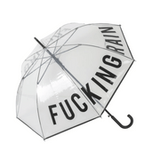 OMBRELLO TRASPARENTE "FUCKING RAIN"