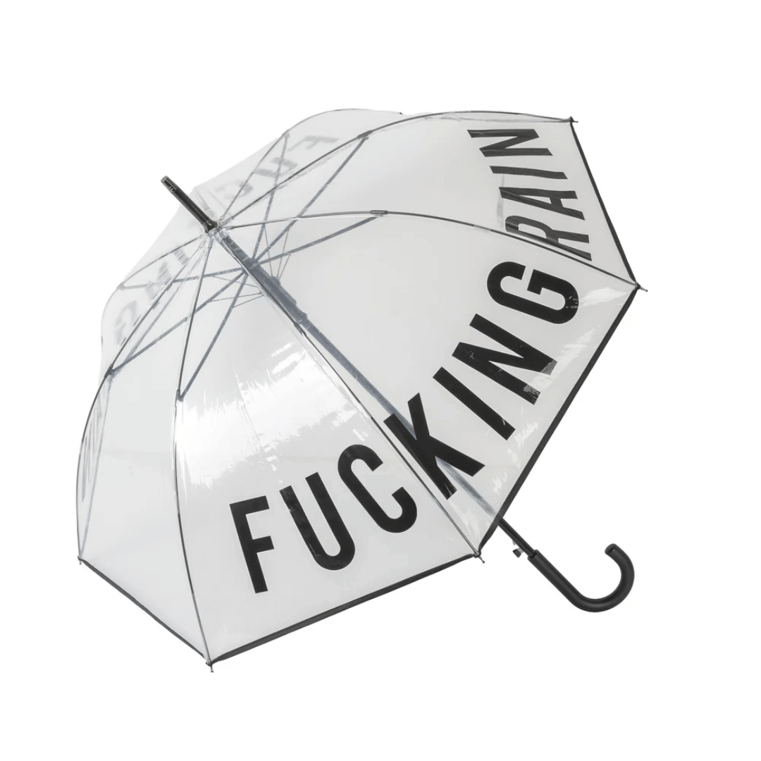 OMBRELLO TRASPARENTE "FUCKING RAIN"