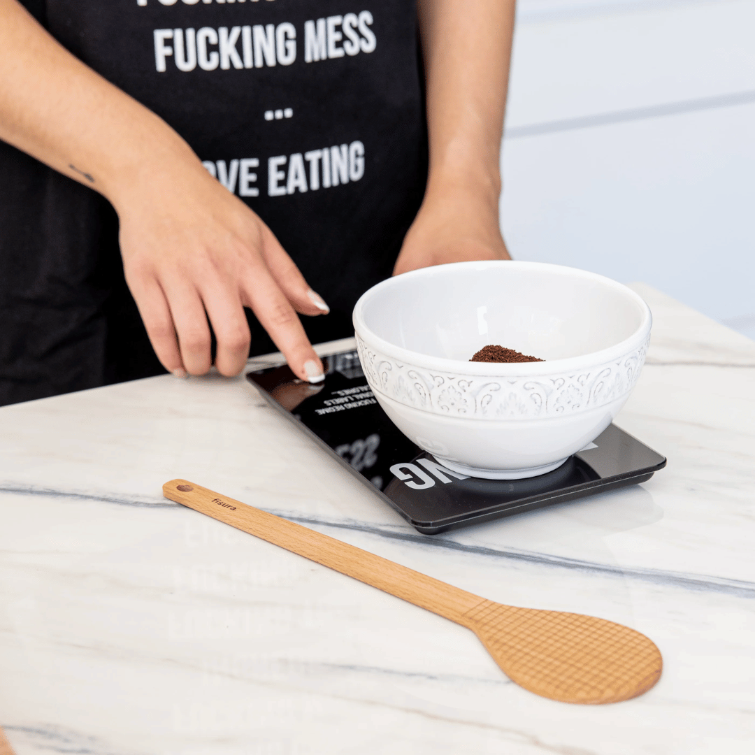 BILANCIA DA CUCINA "FUCKING DIET" NERA