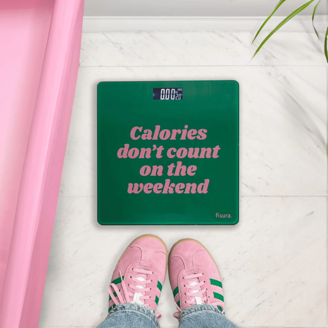 BILANCIA DA BAGNO “LE CALORIE NON CONTANO NEL FINE SETTIMANA”