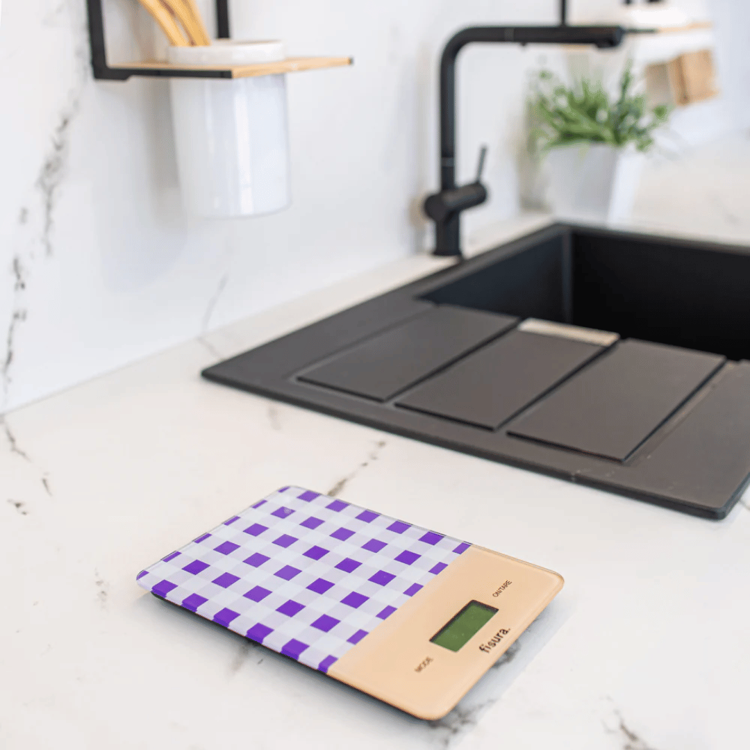 BILANCIA DA CUCINA VIOLA GINGHAM