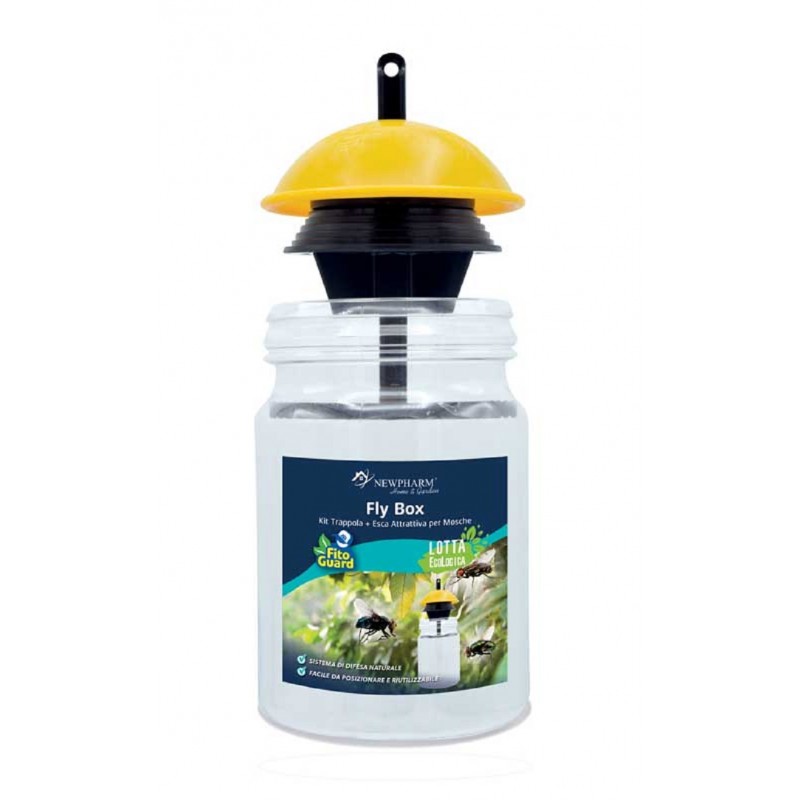 FLY BOX KIT TRAPPOLA E ESCA ATTRATTIVA PER MOSCHE