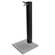 FONTANA A COLONNA CON BASE IN CEMENTO ANTRACITE