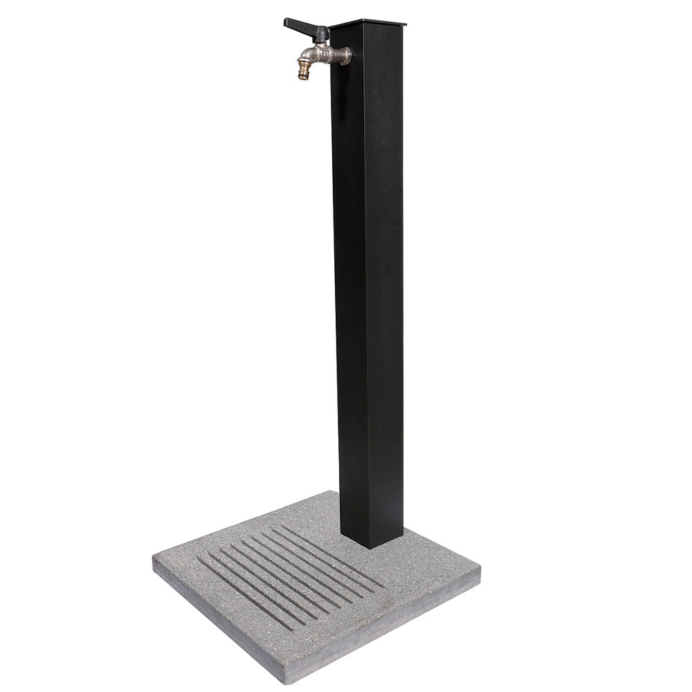 FONTANA A COLONNA CON BASE IN CEMENTO ANTRACITE