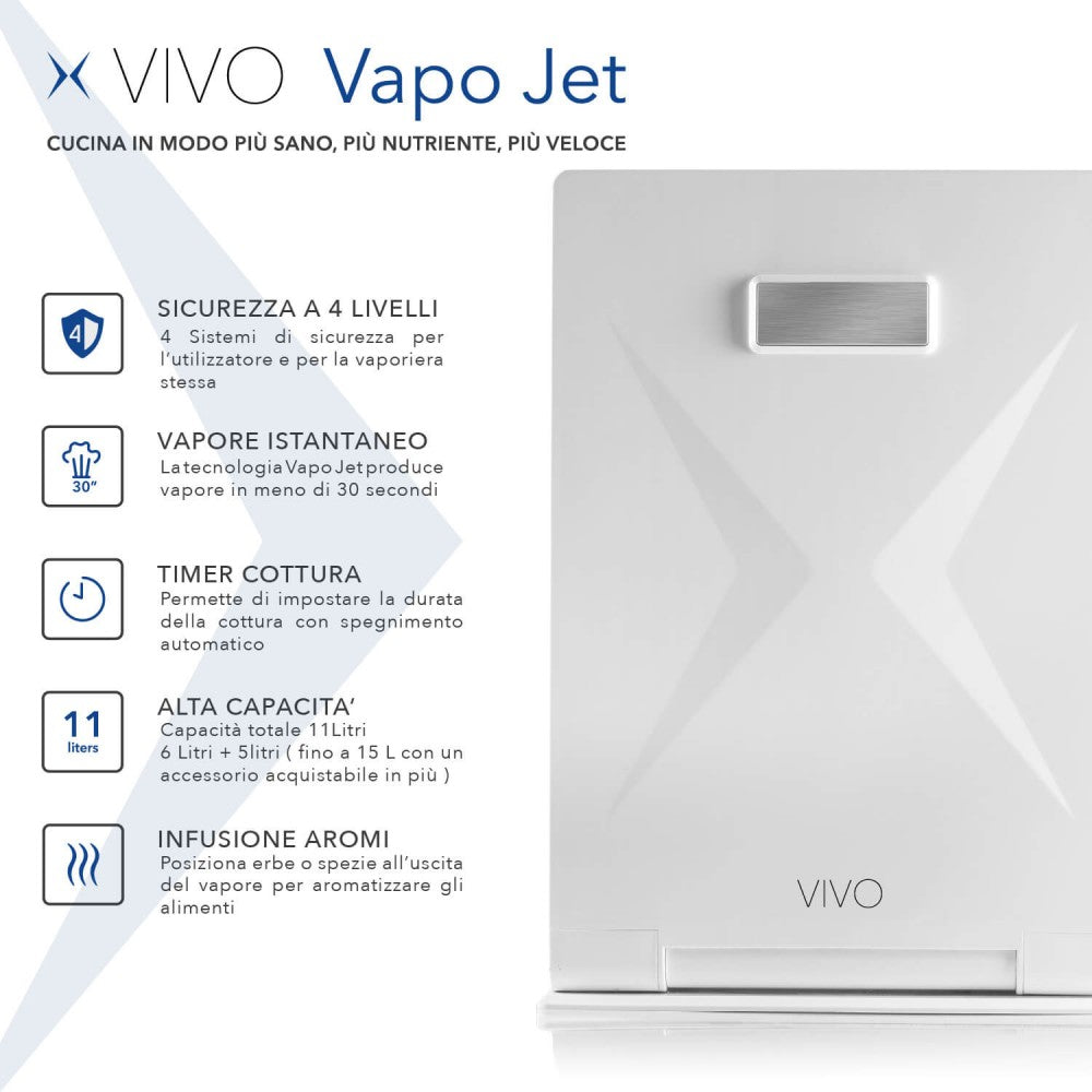 VAPORIERA ISTANTANEA SALVASPAZIO VIVO VAPOJET