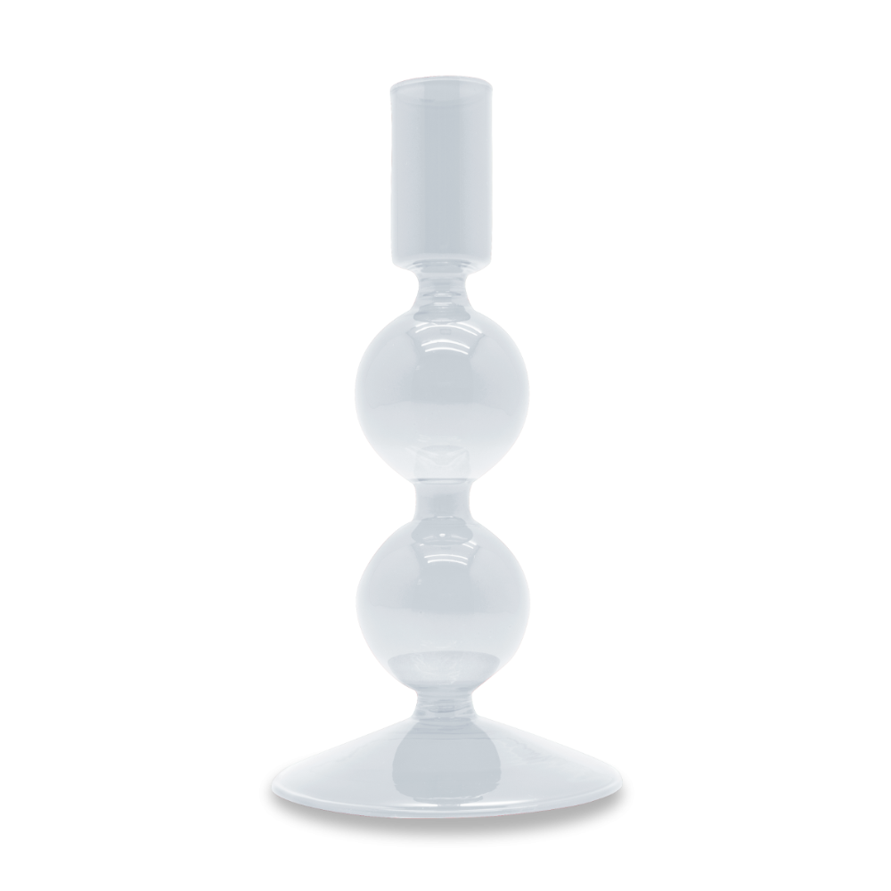 PORTACANDELE IN VETRO BOROSILICATO 16 CM TRASPARENTE