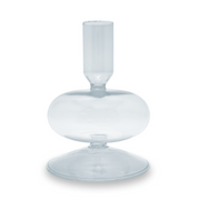 PORTACANDELE IN VETRO BOROSILICATO 12 CM TRASPARENTE
