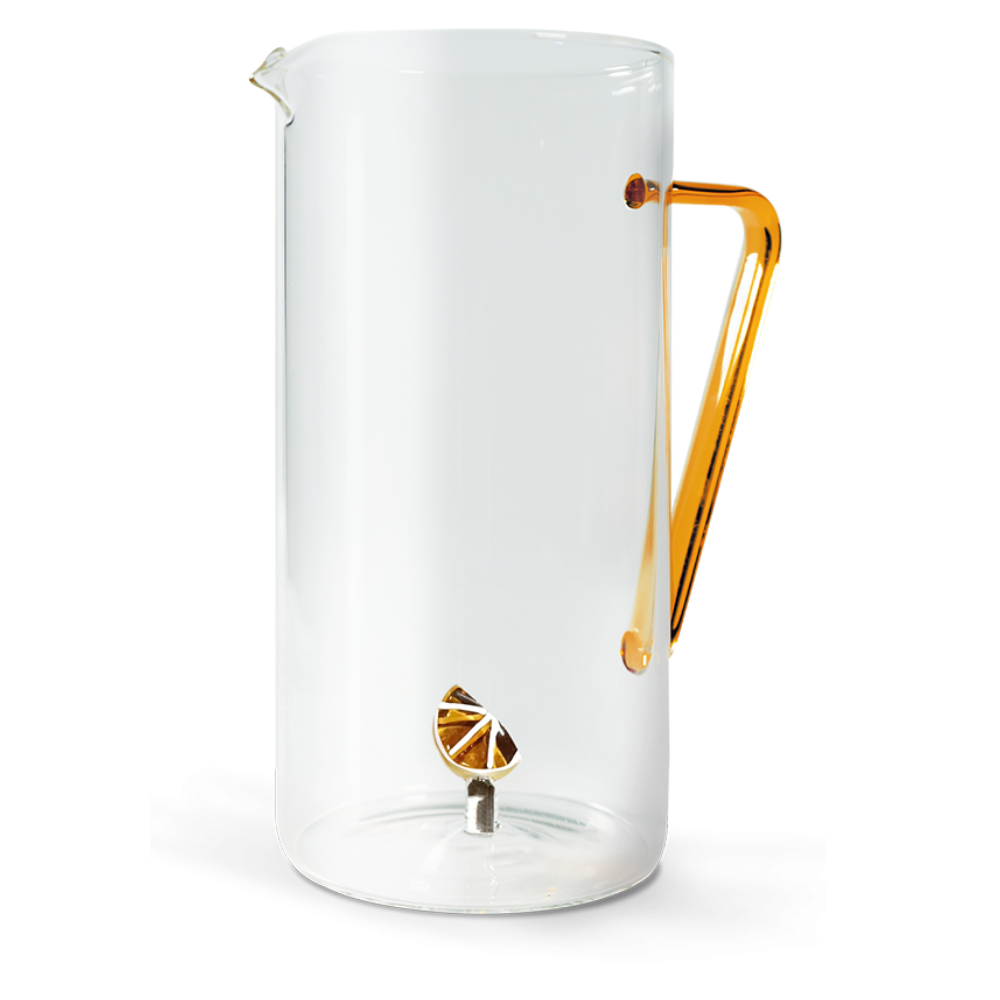 CARAFFA CON ARANCIA 1,2 LT IN VETRO BOROSILICATO