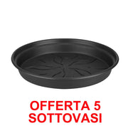 OFFERTA 5 SOTTOVASO GREEN BASICS SAUCER 14CM LIVING BLACK