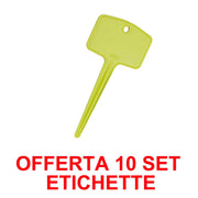 OFFERTA 10 SET 5 ETICHETTE PER VASI GREEN BASICS PLANTLABELS S LIME GREEN