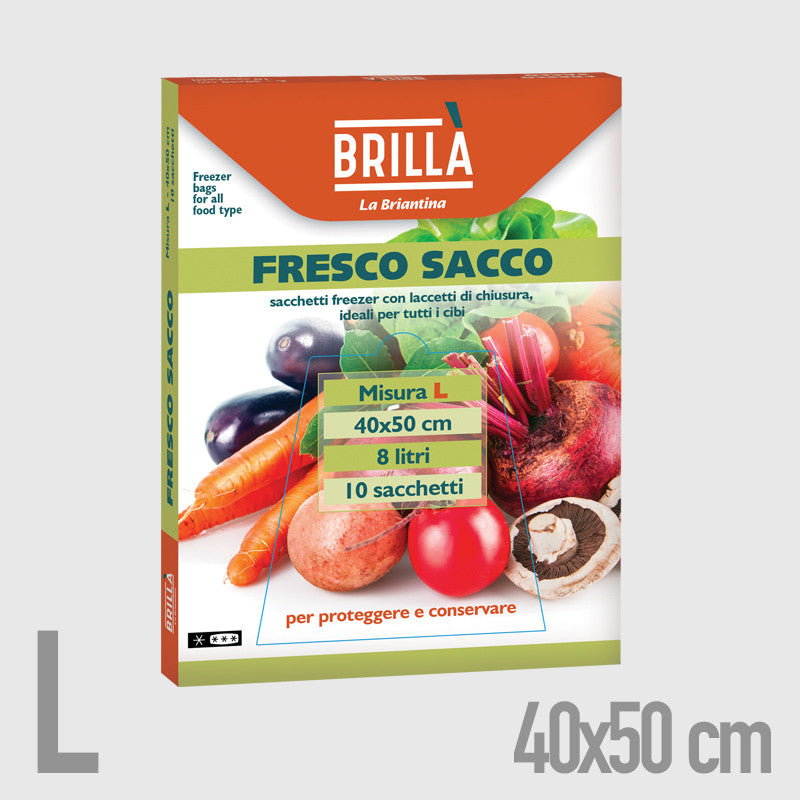 FRESCO SACCO - SACCHETTI ALIMENTI TAGLIA L 10 PZ
