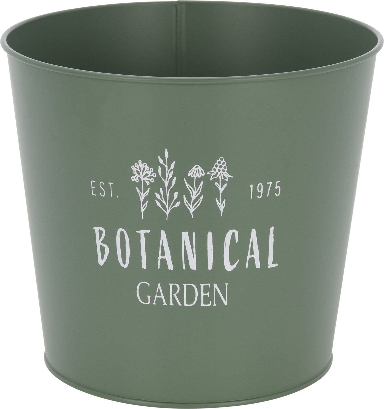 PORTA VASO IN METALLO VERDE 18X15CM