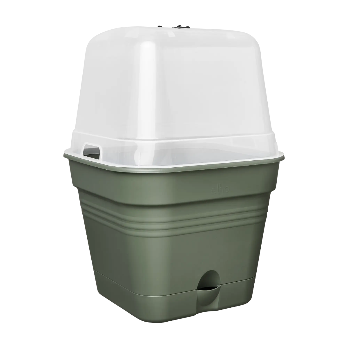 VASO DA COLTURA GREEN BASICS GROWPOT SQUARE ALLIN1 20CM LEAF GREEN